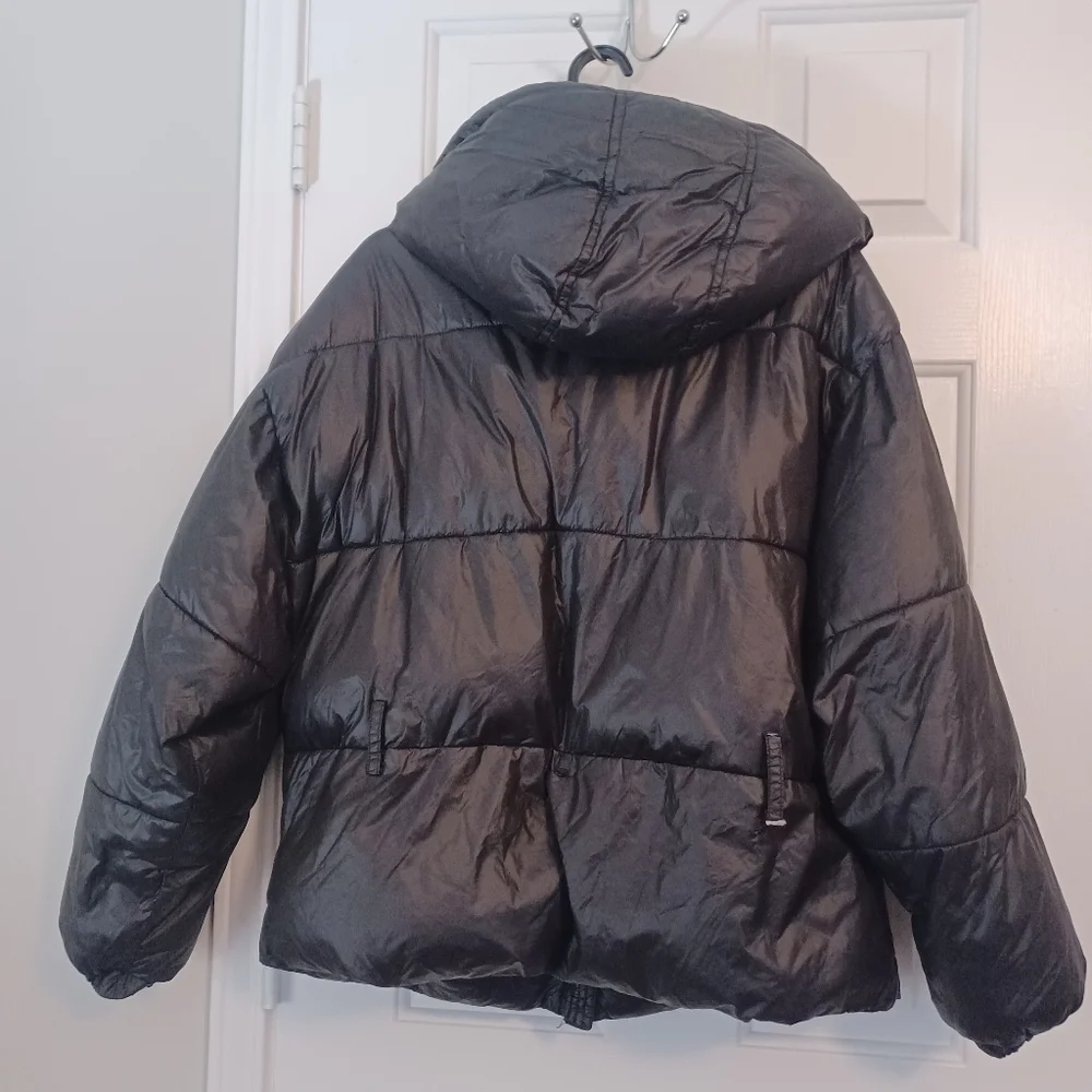 Zara Sorana Hooded Puffer Jacket Sz L - Picture 3 of 5